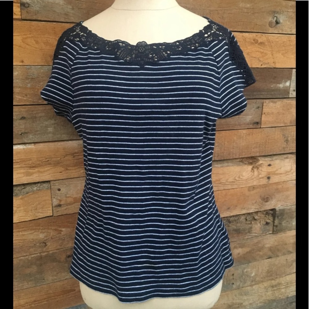 Striped Lace Blouse